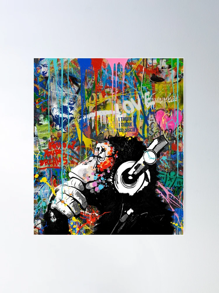 17x22 - Dalek Space Monkey Urban Street Graffiti Abstract Art Poster top Print 0243