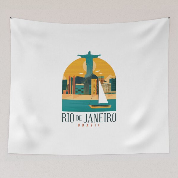 Item preview, RIO DE JANEIRO T-SHIRT Skyline Shirt Design Gift present birthday christmas designed and sold by Timcito.