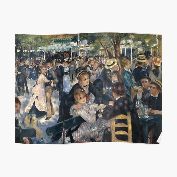 Bal du Moulin de la Galette Oil Painting by Auguste Renoir Poster