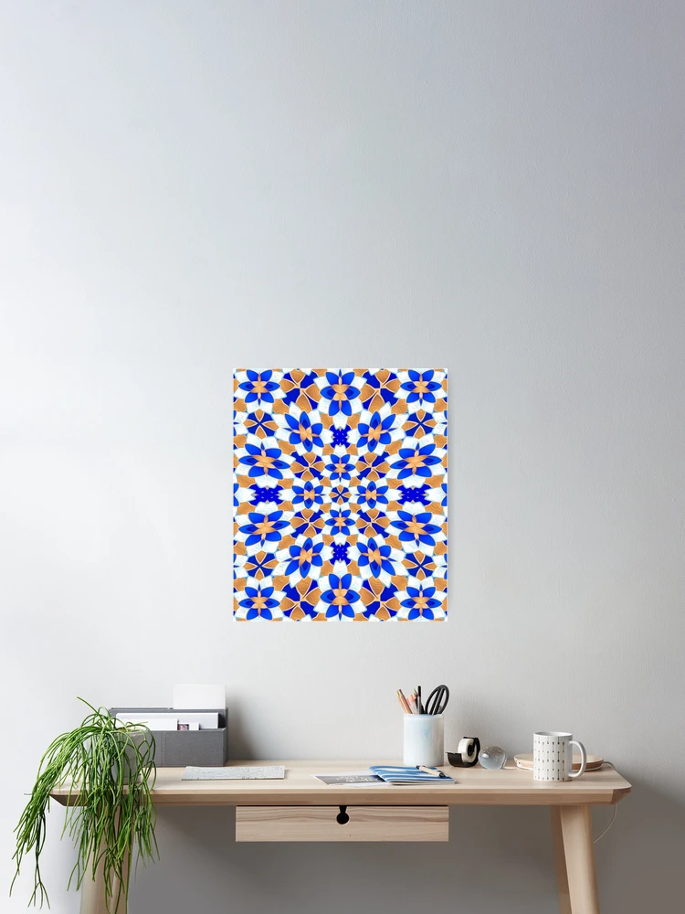 Thumbnail 2 of 3, Poster, Abstract Flower Pattern designed and sold by Patternflower.