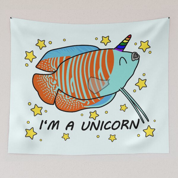 Item preview, I'M A UNICORN - Cute Look With Stars (Gourami) designed and sold by MonnemKefferdal.