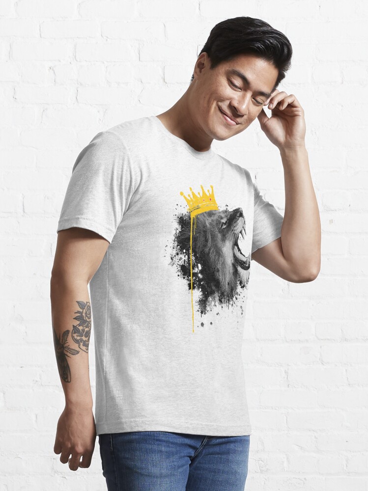 Hipster Lion Graphic Tee for Men Mens Urban Graphic T Shirt 