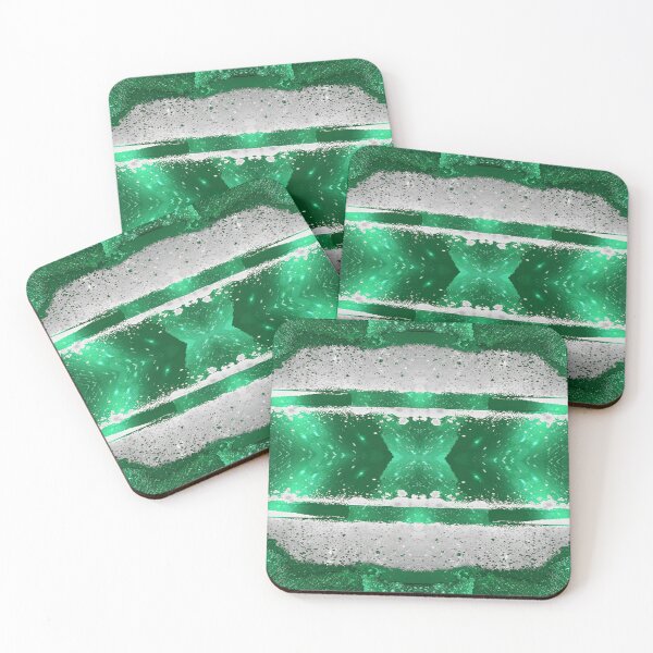 Item preview, Abstract silver and green print designed and sold by tetibright.