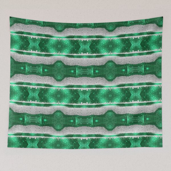 Item preview, Abstract silver and green print designed and sold by tetibright.