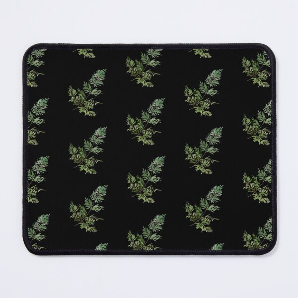Item preview, Leave green branch seamless black pattern watercolor illustration designed and sold by Yana Mustafina | Boho Soulful Designs.