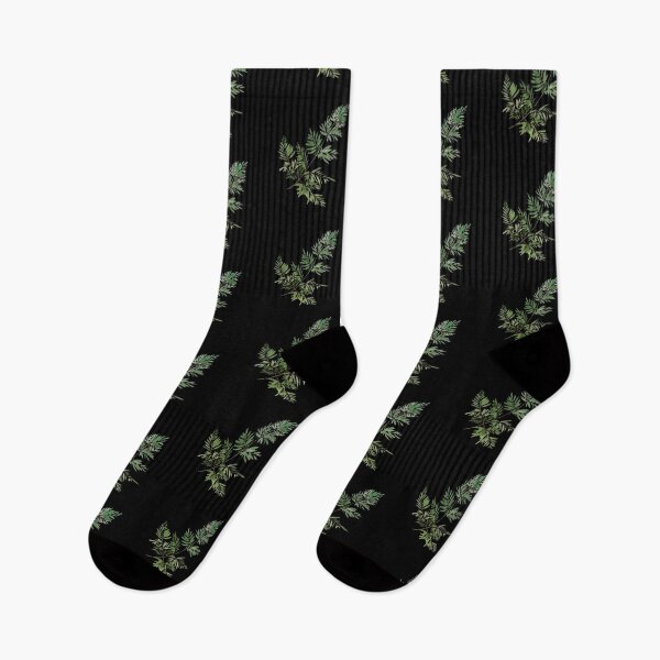 Item preview, Leave green branch seamless black pattern watercolor illustration designed and sold by Yana Mustafina | Boho Soulful Designs.