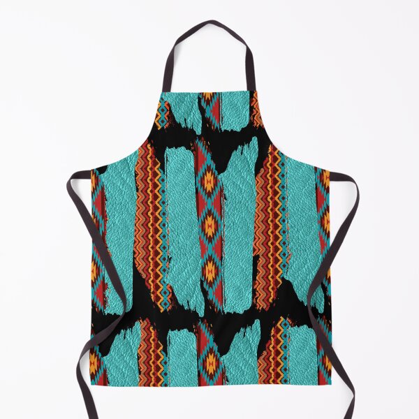 Item preview, Western Tribal Pattern In Blues And Brown designed and sold by handsoftime2020.