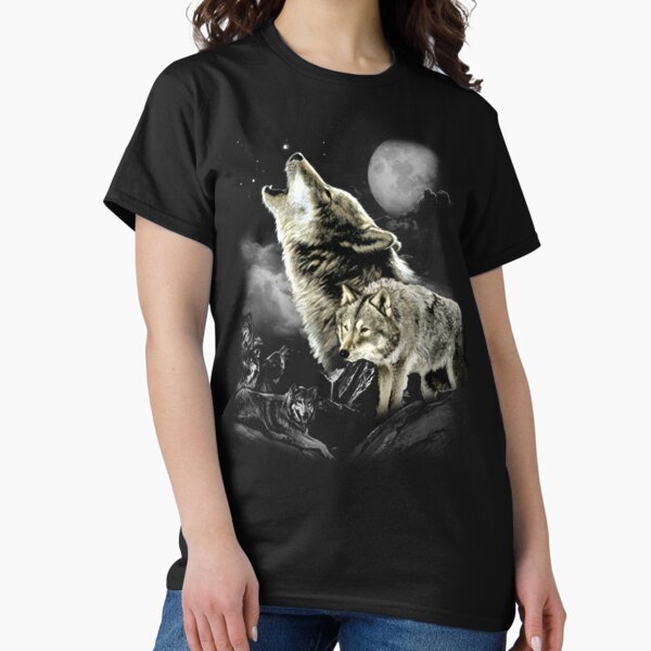 Vista previa del artículo con la obra «Lobos aullando a la luz de la luna», diseñado y vendido por RKA Creative Design.