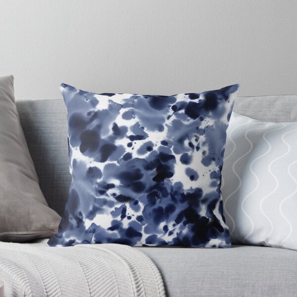 Item preview, seamless abstract blue pattern, water color, ink designed and sold by WiseOF.