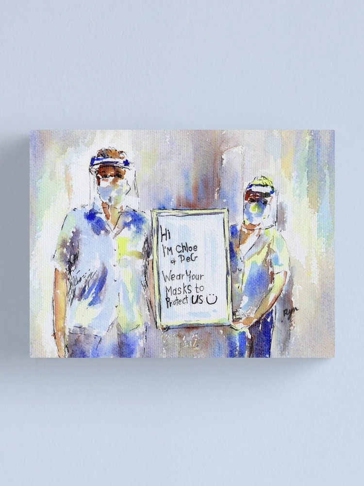 Thumbnail 1 of 3, Canvas Print, Health Care Workers designed and sold by WrenCottage.