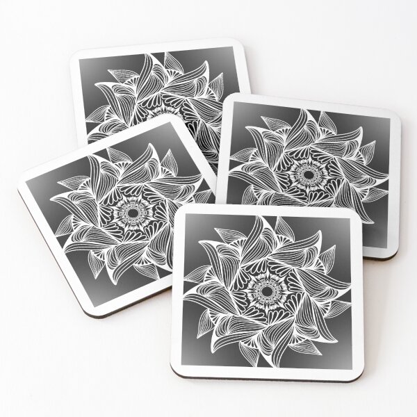 Item preview, Black and white mandala designed and sold by QuirkynCute.