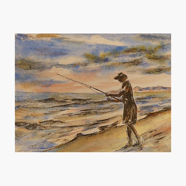 Shore fishing 2 Photographic Print
