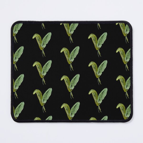Item preview, palm leaf seamless black pattern watercolor illustration designed and sold by Yana Mustafina | Boho Soulful Designs.