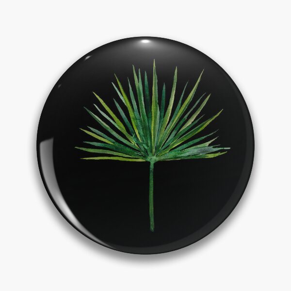 Item preview, Palm watercolor illustration on black background  designed and sold by Yana Mustafina | Boho Soulful Designs.