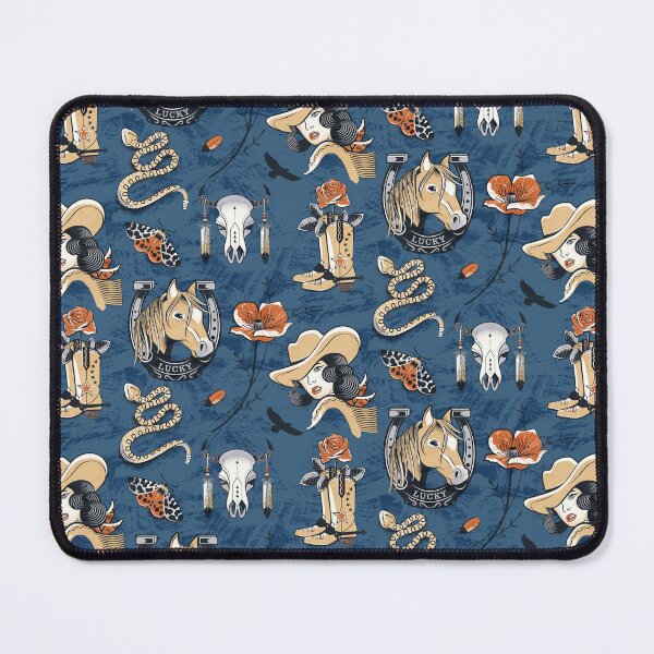 Item preview, Cowgirl Tattoos - Dark Blue designed and sold by appleyards.