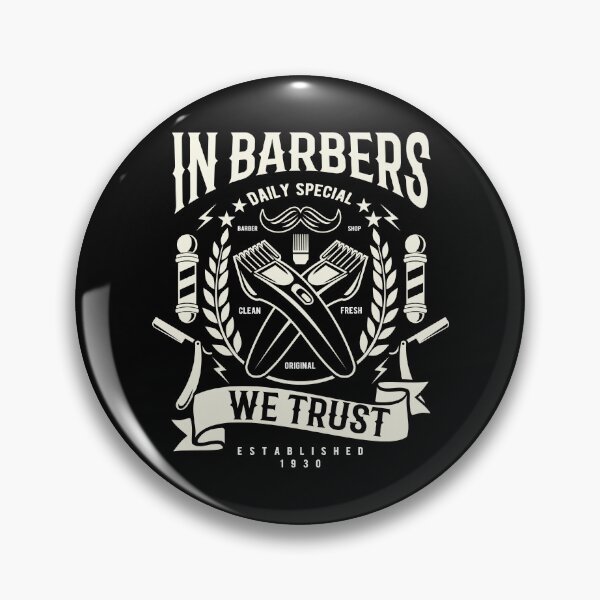 Item preview, IN BARBERS WE TRUST RETRO BARBERSHOP T SHIRT TEE SWEATER HOODIE GIFT PRESENT BIRTHDAY CHRISTMAS designed and sold by Timcito.