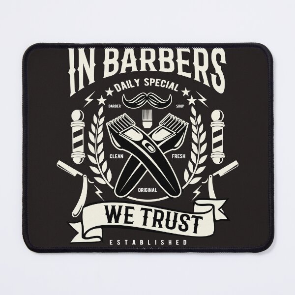 Item preview, IN BARBERS WE TRUST RETRO BARBERSHOP T SHIRT TEE SWEATER HOODIE GIFT PRESENT BIRTHDAY CHRISTMAS designed and sold by Timcito.