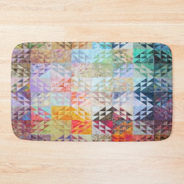 Item preview, Patchwork artistic mosaic of triangular segments forming a square in the style of Abstraction  designed and sold by ErisMerch.