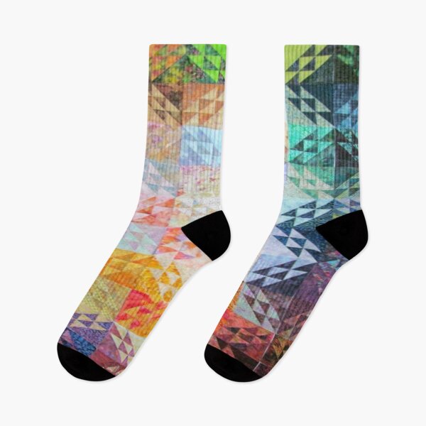 Item preview, Patchwork artistic mosaic of triangular segments forming a square in the style of Abstraction  designed and sold by ErisMerch.