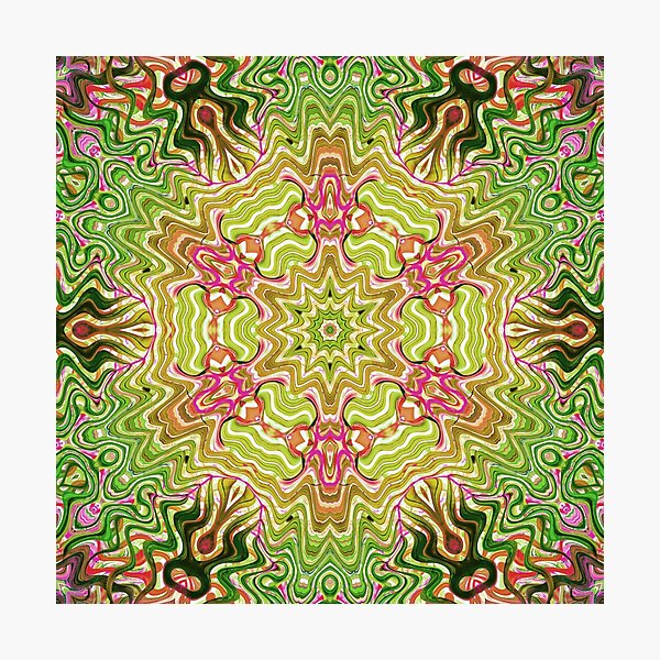 Item preview, Hippie Vibes Kaleidoscope Abstract Radial Symmetry Pattern Boho Aesthetic Art 7 of 12 designed and sold by Beachy.