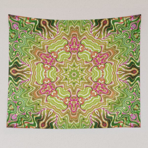 Item preview, Hippie Vibes Kaleidoscope Abstract Radial Symmetry Pattern Boho Aesthetic Art 7 of 12 designed and sold by Beachy.