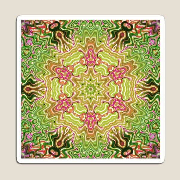Item preview, Hippie Vibes Kaleidoscope Abstract Radial Symmetry Pattern Boho Aesthetic Art 7 of 12 designed and sold by Beachy.