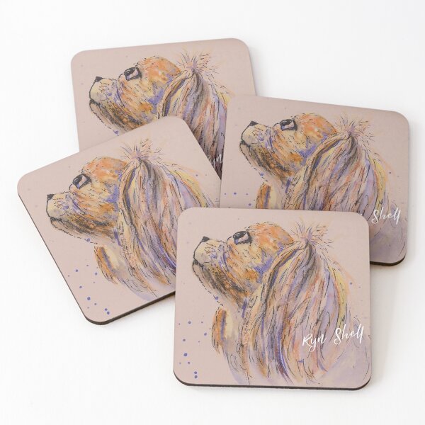 King Charles Spaniel Coasters (Set of 4)