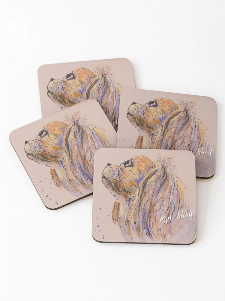 Thumbnail 1 of 5, Coasters (Set of 4), King Charles Spaniel designed and sold by WrenCottage.