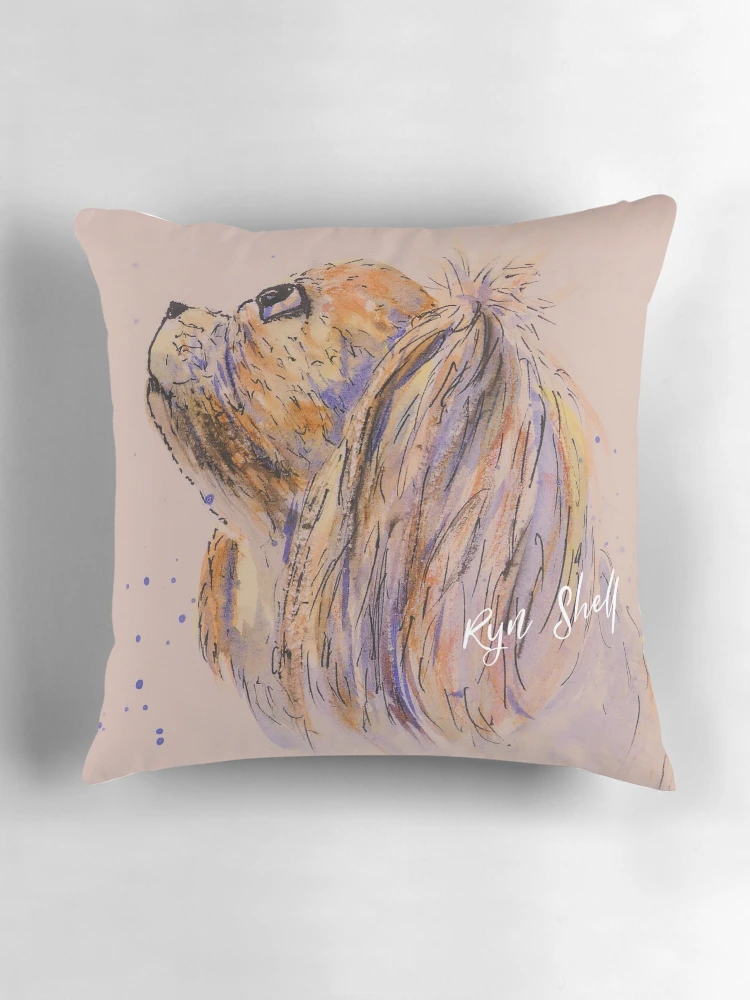 Thumbnail 3 of 4, Pillow, King Charles Spaniel designed and sold by WrenCottage.