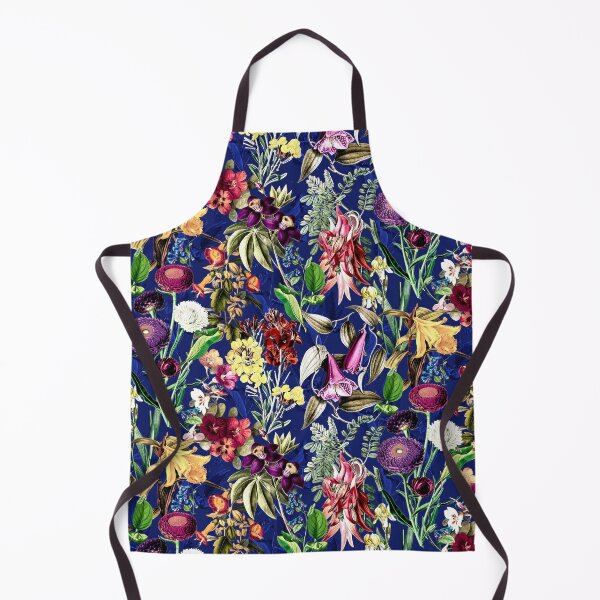 Item preview, Elegant Exotic flowers and leaves heaven, leaves and flowers tropical pattern, botanical illustration, blue floral illustration designed and sold by ZeinabTaha.