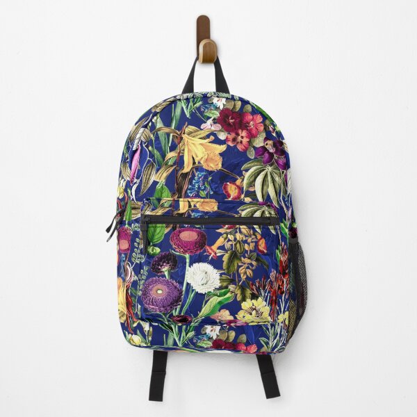 Item preview, Elegant Exotic flowers and leaves heaven, leaves and flowers tropical pattern, botanical illustration, blue floral illustration designed and sold by ZeinabTaha.