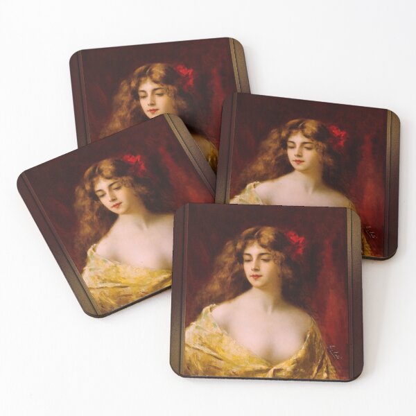 Aperçu de l'œuvre Portrait d'une jeune femme par Angelo Asti remasterisé Xzendor7 Art classique Reproductions de maîtres anciens créée et vendue par Xzendor7 Digital Art Creations.