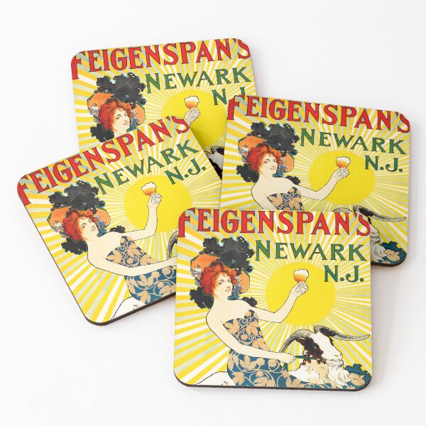 Item preview, BOCK BEER Feigenspan's Newark NJ Brewery 1939 Vintage Poster designed and sold by retroposters.