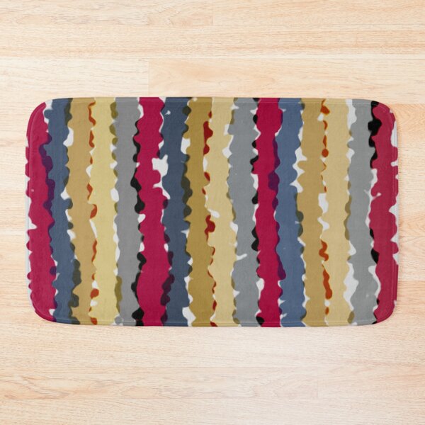 Item preview, Wavy Colour Band Lines Abstract Wine Red Blue Caramel Grey designed and sold by jocelynsart.