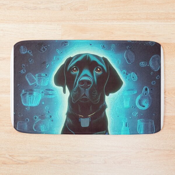 Item preview, Blue Glow Black Lab, Guaranteed best gift for all dog lovers designed and sold by Galactic Fur Baby Federation.