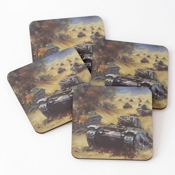 Item preview, A British Tank Attack in the Western Desert - Back Them Up! designed and sold by Luke Mckinstry.