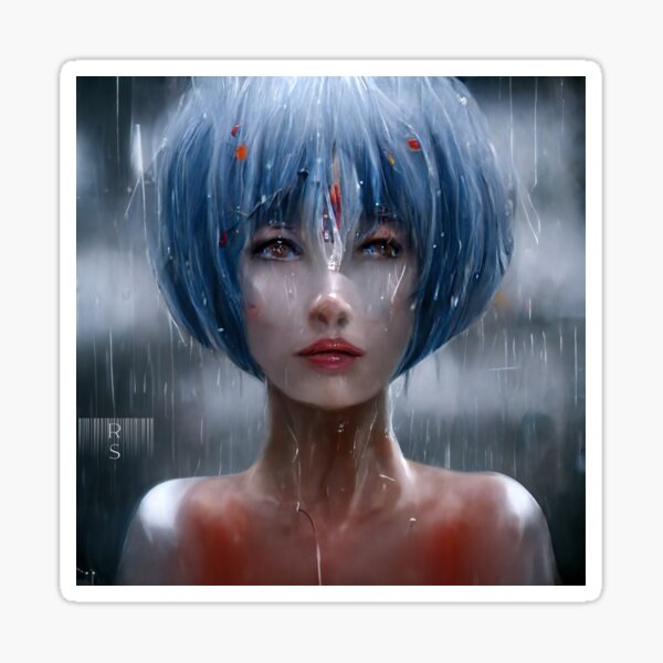 girl in the rain Sticker