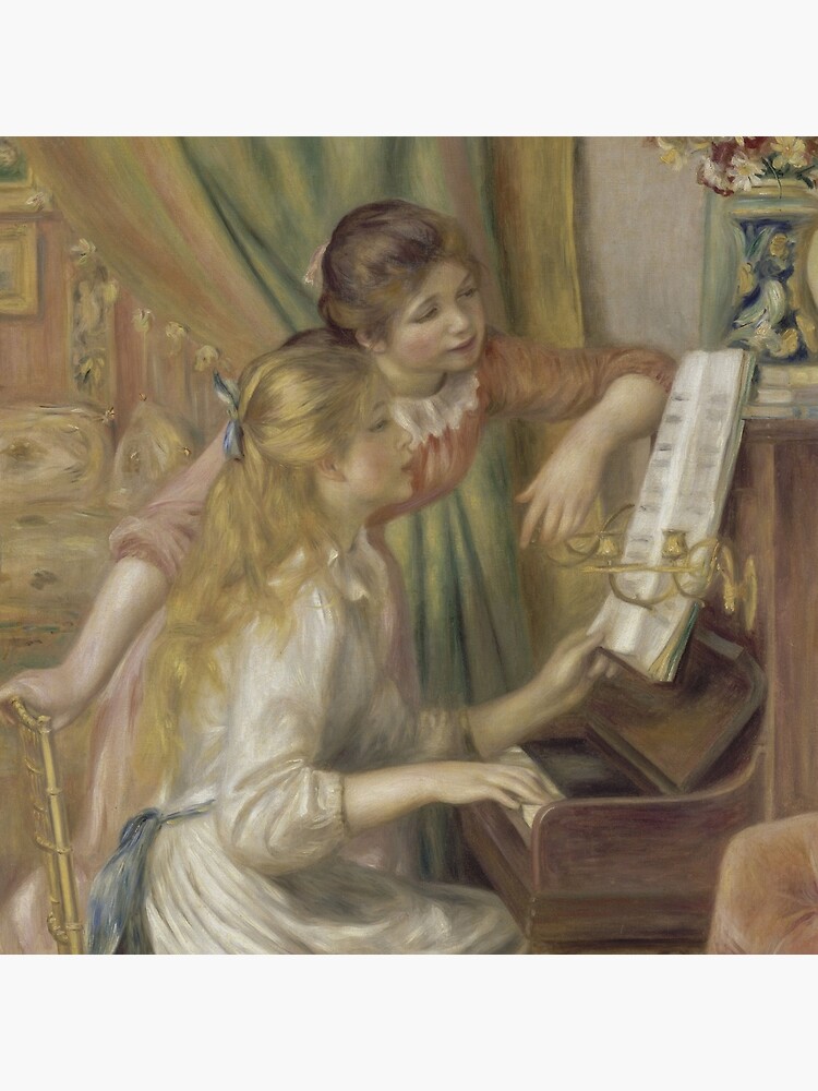Young Girls at the Piano Oil Painting by Pierre Auguste Renoir by podartist