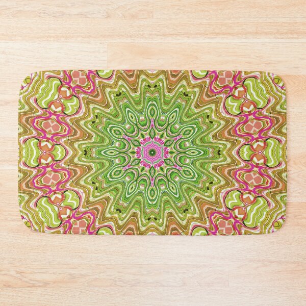Item preview, Hippie Vibes Kaleidoscope Abstract Radial Symmetry Pattern Boho Aesthetic Art 9 of 12 designed and sold by Beachy.
