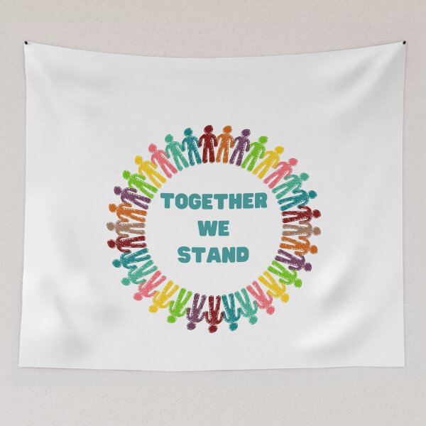 Item preview, Human Chain-colorful-Together we stand- sweatshirts and hoodies designed and sold by ZoesAttic.
