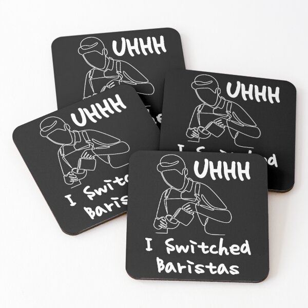 Item preview, Uhhh I Switched Baristas Funny Meme Classic T-Shirt & Stickers designed and sold by Eiadlight.