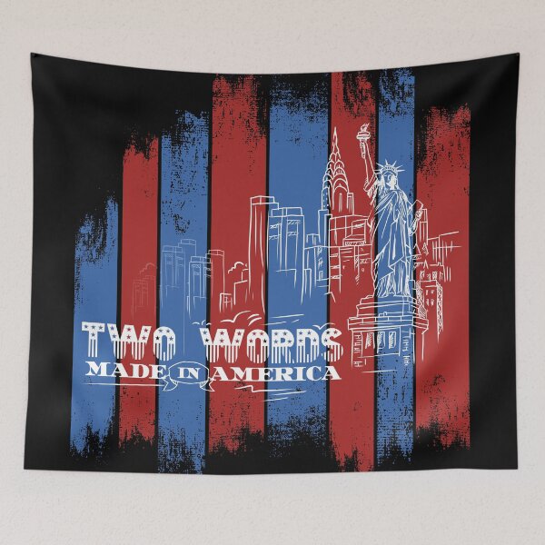 Item preview, two words made in america designed and sold by ReidDesigns.