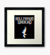 Hollywood Glitched Framed Print