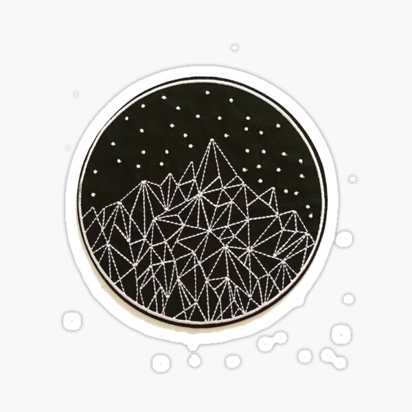 Item preview, Mountain and Stars Sticker designed and sold by designolo.