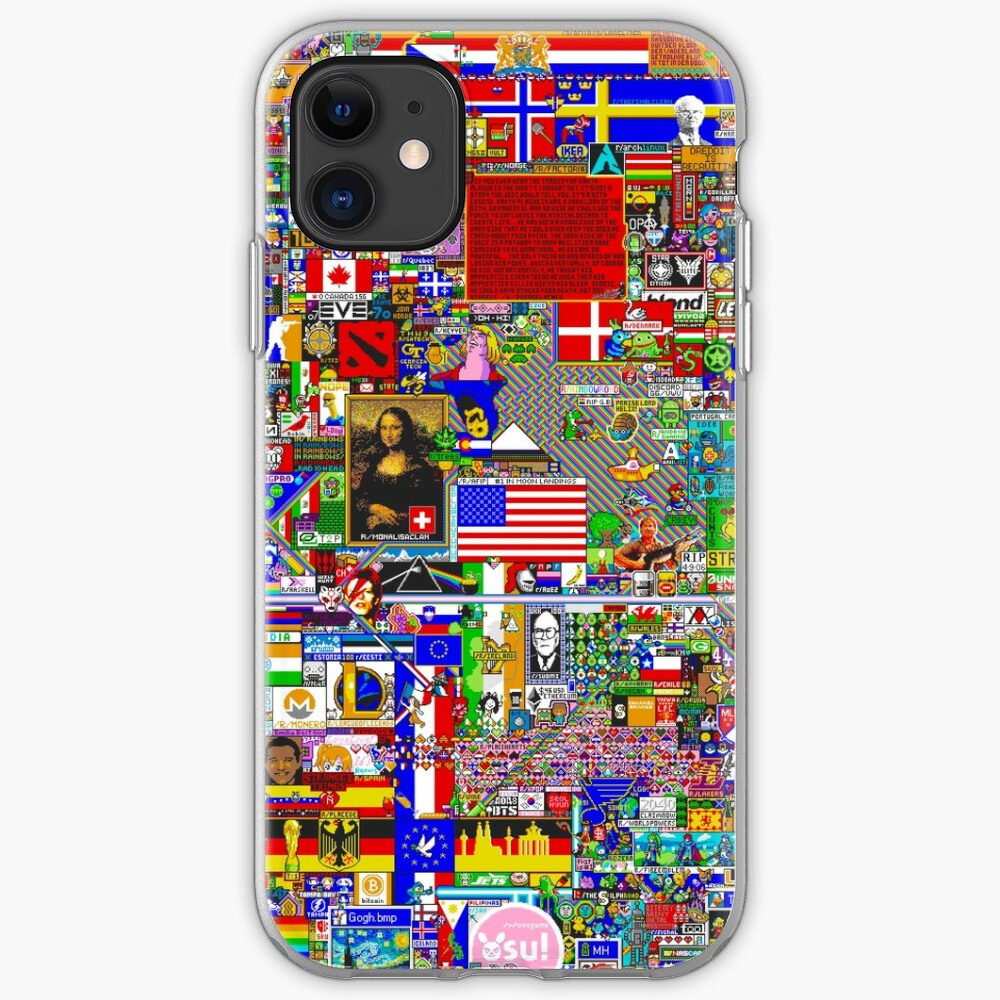 Reddit R Place Final Canvas Iphone Case Cover By Ralex147 Redbubble