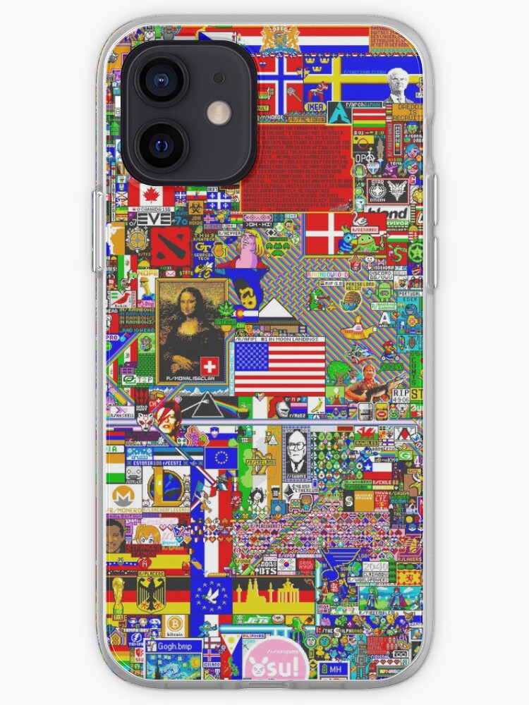 Reddit R Place Final Canvas Iphone Case Cover By Ralex147 Redbubble