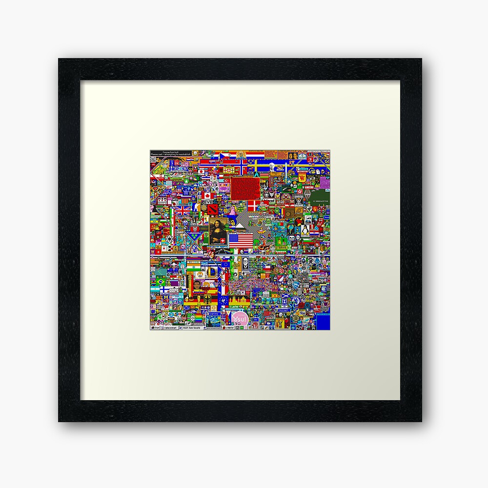 "Reddit /r/Place Final Canvas" Framed Art Print by RALEx147 Redbubble