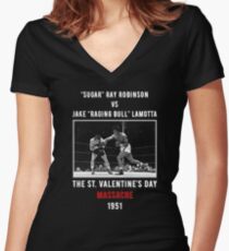 Saint Valentine's Day Massacre Women's Fitted V-Neck T-Shirt