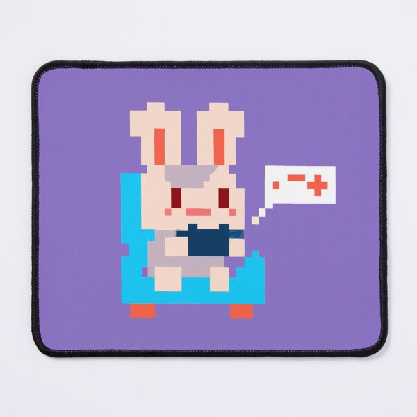 Item preview, Cute bunny playing video games! Pixel art designed and sold by SightlyAmberArt.