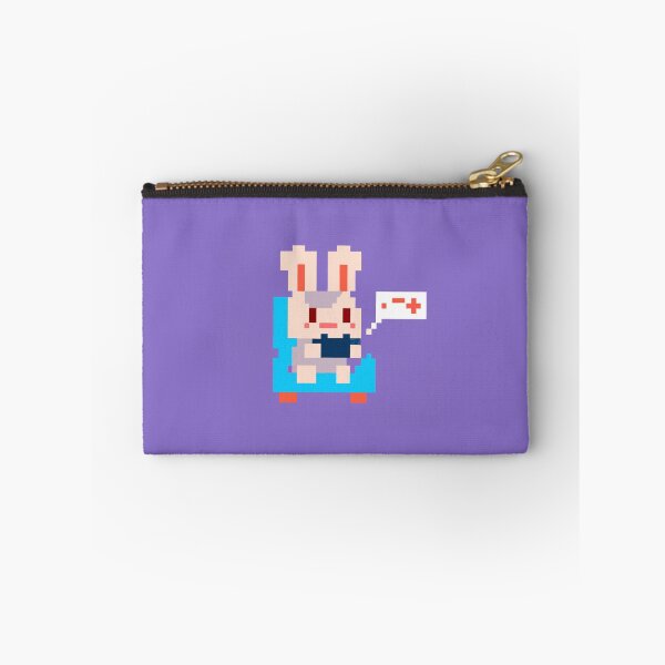 Item preview, Cute bunny playing video games! Pixel art designed and sold by SightlyAmberArt.